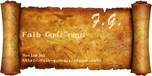Falb Gyöngyi névjegykártya