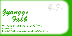 gyongyi falb business card